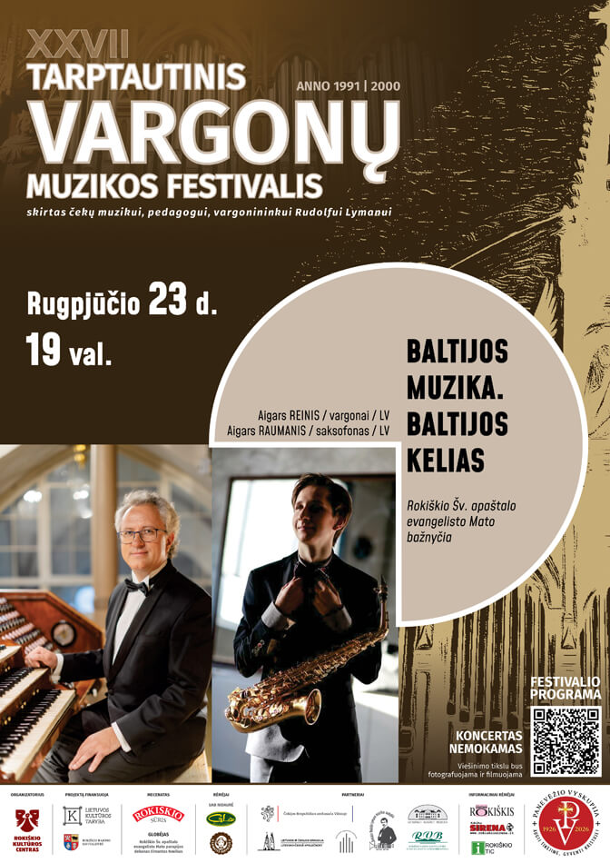 XXVII tarptautinis vargonų muzikos festivalis - Rugpjūčio 23 d. 13 val. PASAULIO HARMONIJA